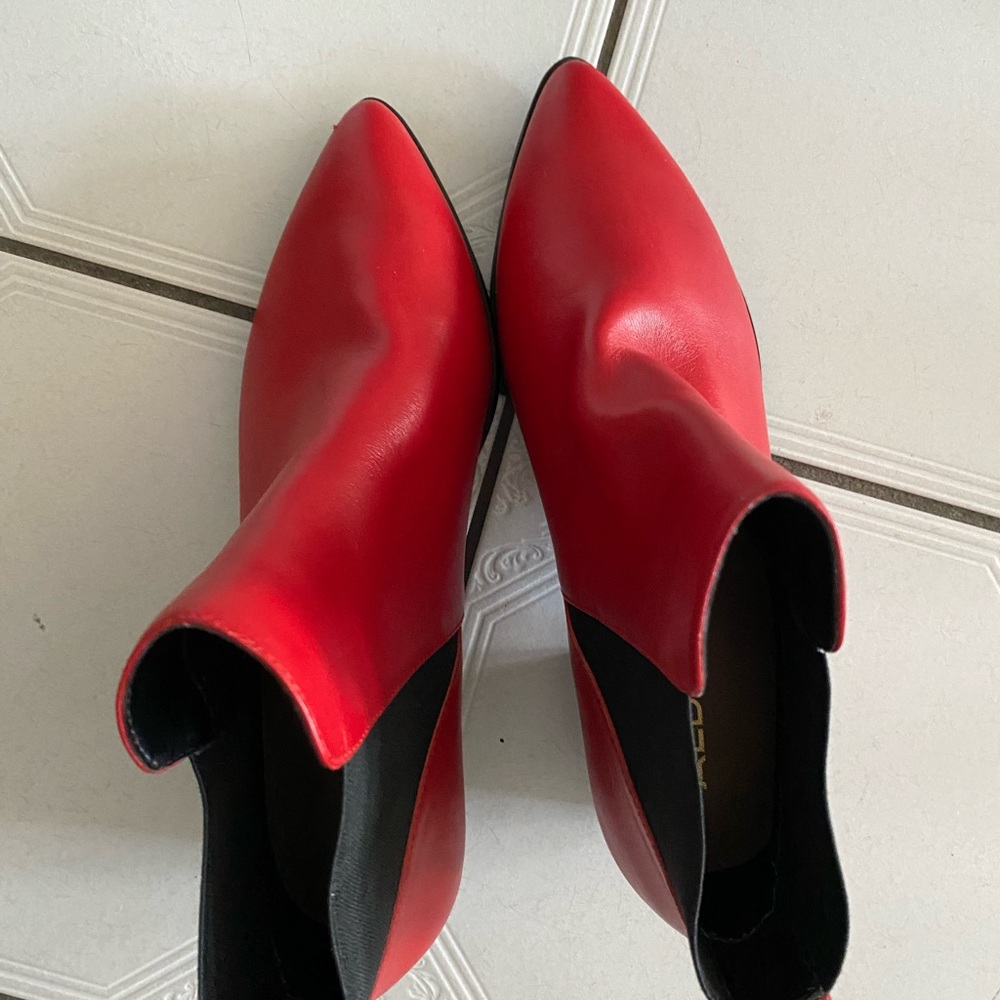 Chic Red Ankle Booties